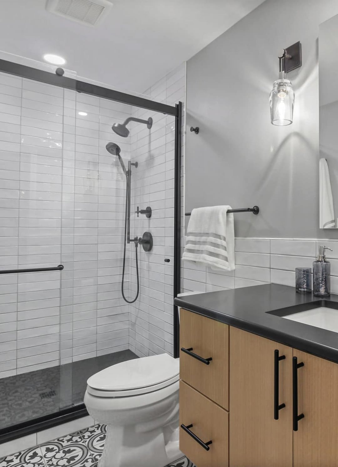 aesthetic and beautiful remodeled bathroom in Elm Grove