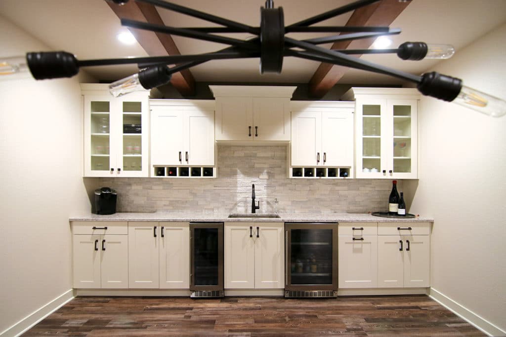 Remodeled basement kitchen in Wisconsin