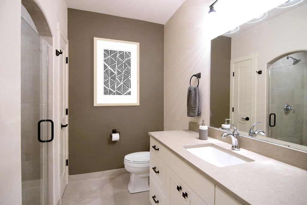 Lower level bathroom remodel in Wisconsin