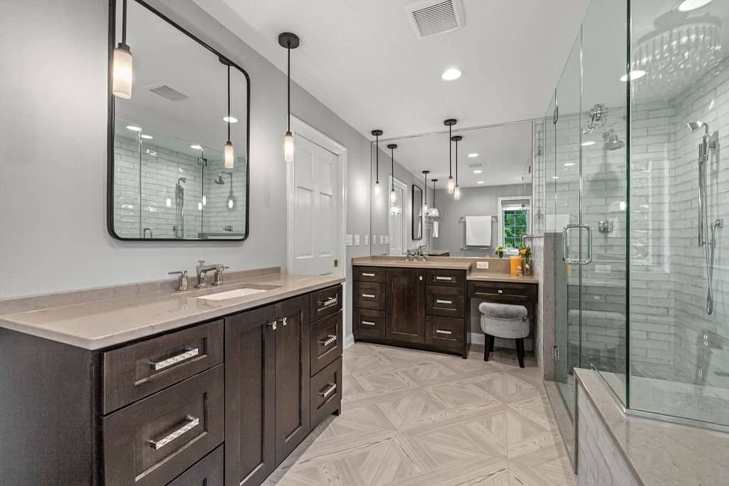 Neat and clean remodeled bathroom